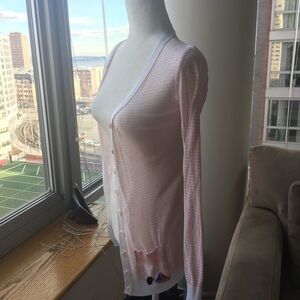 SONIA RYKIEL small cotton cardigan nautical stripe